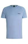 Hugo Boss X Matteo Berrettini Stretch-jersey T-shirt With Signature Details In Light Blue