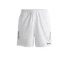 Hugo Boss Boss X Matteo Berrettini Water-repellent Shorts With Logo Print In White