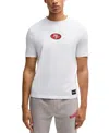 Hugo Boss Boss X Nfl Stretch Cotton Graphic T-shirt In 49ers White