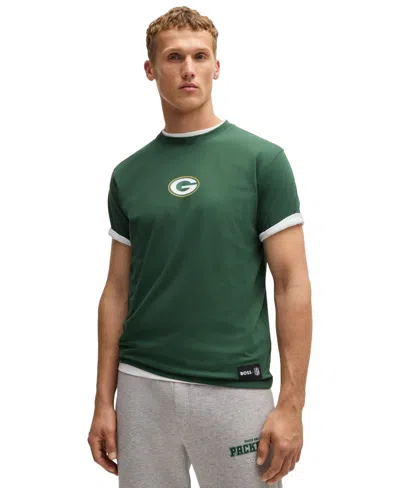Hugo Boss X Nfl Branded Men's T-shirt In Packers Green