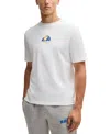 Hugo Boss Boss X Nfl Stretch Cotton Graphic T-shirt In Rams White