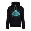 Hugo Boss Boss X Nfl Cotton-blend Hoodie With Collaborative Branding In Black