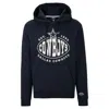 Hugo Boss Boss X Nfl Cotton-blend Hoodie With Collaborative Branding In Blue