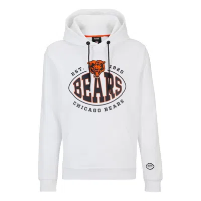 Hugo Boss Boss X Nfl Cotton-blend Hoodie With Collaborative Branding In Bears