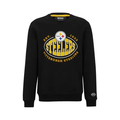HUGO BOSS X NFL COTTON-BLEND SWEATSHIRT WITH COLLABORATIVE BRANDING