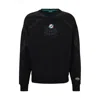 Hugo Boss Boss X Nfl Cotton-blend Sweatshirt With Collaborative Branding In Black