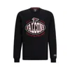 Hugo Boss Boss X Nfl Cotton-blend Sweatshirt With Collaborative Branding In Black