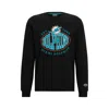 Hugo Boss Boss X Nfl Cotton-blend Sweatshirt With Collaborative Branding In Dolphins