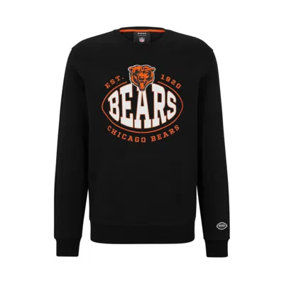 Hugo Boss Boss X Nfl Cotton-blend Sweatshirt With Collaborative Branding In Bears