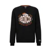 Hugo Boss Boss X Nfl Cotton-blend Sweatshirt With Collaborative Branding In Broncos