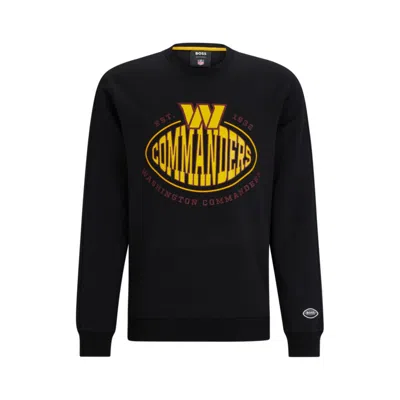 Hugo Boss Boss X Nfl Crewneck Sweatshirt In Washington Commanders Black
