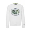 Hugo Boss Boss X Nfl Cotton-blend Sweatshirt With Collaborative Branding In Seahawks