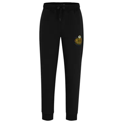 Hugo Boss Boss X Nfl Cotton-blend Tracksuit Bottoms With Collaborative Branding In Packers