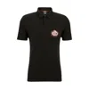 Hugo Boss Boss X Nfl Cotton-piqu Polo Shirt With Collaborative Branding In Broncos