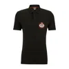 Hugo Boss Boss X Nfl Cotton Polo In Black