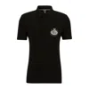 Hugo Boss X Nfl Falcons Cotton Polo In Charcoal