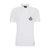 Hugo Boss Boss X Nfl Cotton-piqu Polo Shirt With Collaborative Branding In White