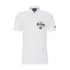 Hugo Boss Boss X Nfl Cotton-piqu Polo Shirt With Collaborative Branding In Raiders