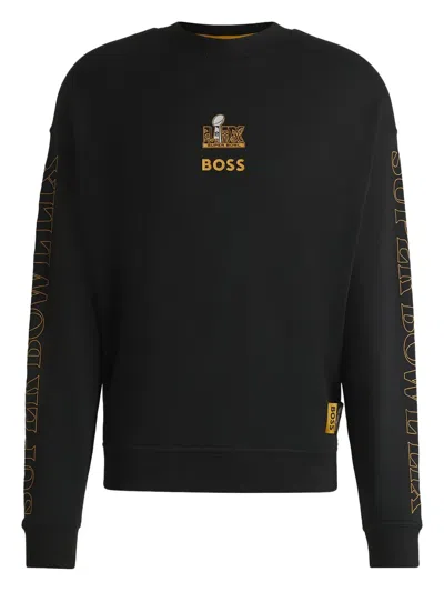 Hugo Boss X Nfl Cotton Sweatshirt In Black