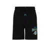 Hugo Boss Boss X Nfl Cotton-terry Shorts With Collaborative Branding In Dolphins