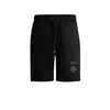 Hugo Boss Boss X Nfl Cotton-terry Shorts With Special Artwork In Grey