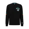 Hugo Boss Boss X Nfl Cotton-terry Sweatshirt With Collaborative Branding In Dolphins
