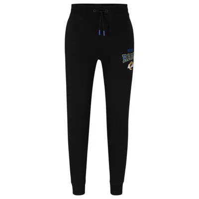 Hugo Boss Boss X Nfl Cotton-terry Tracksuit Bottoms With Collaborative Branding In Rams