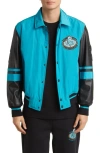 Hugo Boss X Nfl Cutback Water Repellent Bomber Jacket In Miami Dolphins Open Green