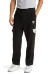 Hugo Boss Boss X Nfl Fleece Cargo Track Pants In Las Vegas Raiders Black