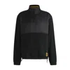 Hugo Boss X Nfl Fleece Sweatshirt With Gold-tone Trims In Black