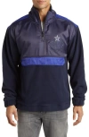 HUGO BOSS X NFL FUMBLE MIXED MEDIA QUARTER ZIP PULLOVER