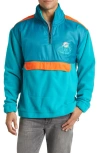 Hugo Boss Boss X Nfl Zip-neck Sweatshirt With Collaborative Branding In Dolphins