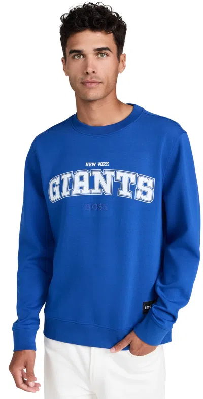 Hugo Boss X Nfl Giants Crewneck Sweatshirt Blue