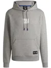 Hugo Boss Boss X Nfl Interlock Hoodie With Special Branding In Grey