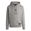 Hugo Boss X Nfl Interlock Hoodie With Special Branding In Gray