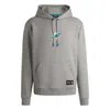 Hugo Boss Boss X Nfl Interlock Hoodie With Special Branding In Gray