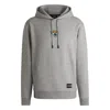 Hugo Boss X Nfl Interlock Hoodie With Special Branding In Gray