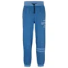 Hugo Boss Boss X Nfl Oversize-fit Tracksuit Bottoms In Denim-look Cotton In Blue