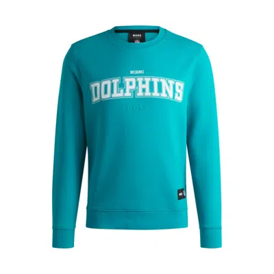 Hugo Boss X Nfl Regular-fit Sweatshirt With Special Branding In Multi