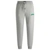 Hugo Boss X Nfl Signature-tape Tracksuit Bottoms With Special Branding In Gray