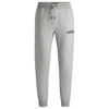 Hugo Boss X Nfl Signature-tape Tracksuit Bottoms With Special Branding In Gray