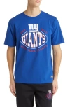 Hugo Boss Boss X Nfl Stretch Cotton Graphic T-shirt In New York Giants Dark Blue
