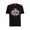 Hugo Boss Boss X Nfl Stretch-cotton T-shirt With Collaborative Branding In Bucs
