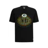 Hugo Boss Boss X Nfl Stretch-cotton T-shirt With Collaborative Branding In Packers