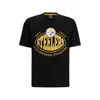 Hugo Boss Boss X Nfl Stretch-cotton T-shirt With Collaborative Branding In Steelers