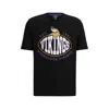 Hugo Boss Boss X Nfl Stretch-cotton T-shirt With Collaborative Branding In Vikings