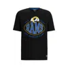 Hugo Boss Boss X Nfl Stretch-cotton T-shirt With Collaborative Branding In Rams