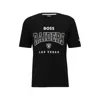 Hugo Boss Boss Nfl Stretch-cotton T-shirt With Collaborative Branding In Raiders