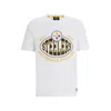Hugo Boss Boss X Nfl Stretch-cotton T-shirt With Collaborative Branding In White