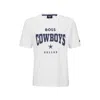 Hugo Boss Boss X Nfl Stretch-cotton T-shirt With Collaborative Branding In Cowboys